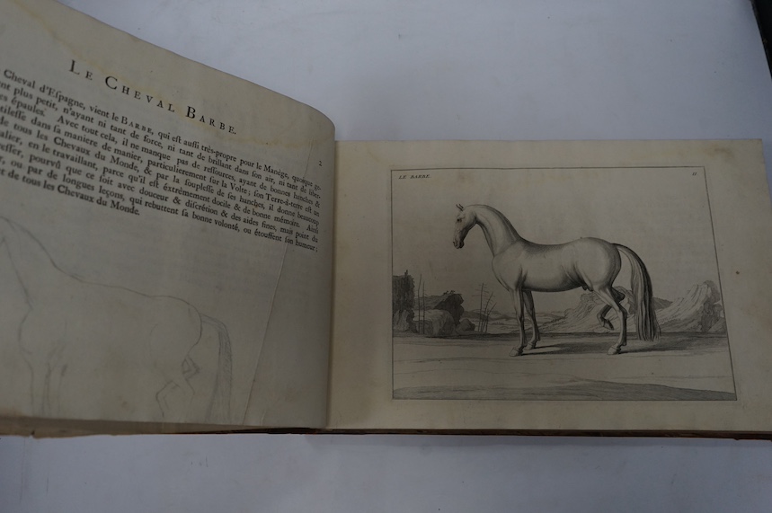 D'Eisenburg, le Baron Friedrich Wilhelm - Description du Manége Moderne. Dans sa perfection, expliqué par des lecons necessaires, et representé part des figures exactes, depuis l'assiette de l'homme à cheval ... First Ed